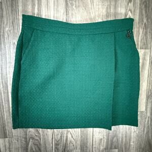 Karl Lagerfeld Paris Green Tweed Skirt Women’s Size 14 Classic Style Lined